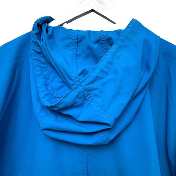 LL Bean Womens Jacket Plus Size 3X Blue Zip Front Windbreaker Outdoor Utility - Picture 4 of 14